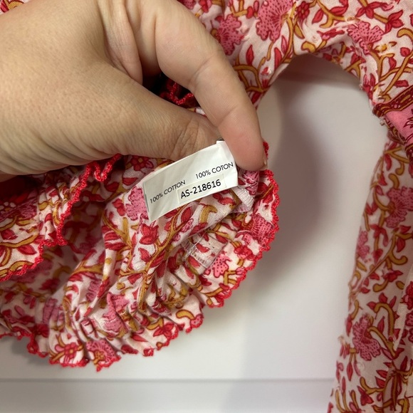 Poupette St. Barth Off-Shoulder Floral Cropped Blouse - Picture 8 of 10